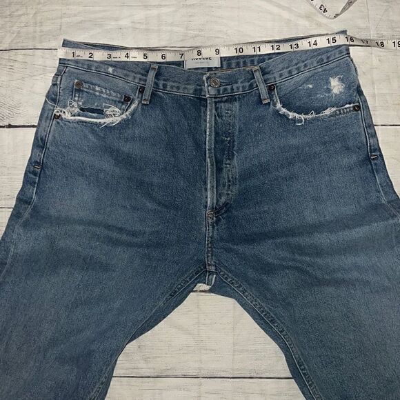 Agolde Jamie High Rise Classic Distressed Button Fly Denim Jeans sz 29 READ - Picture 8 of 11
